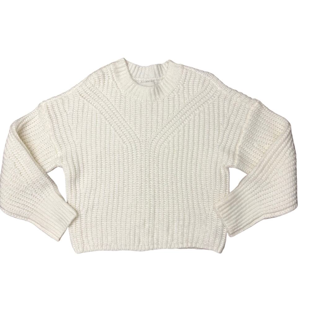 Abercrombie & Fitch Cream Chunky Knit Mock Neck Sweater Women’s Size Small